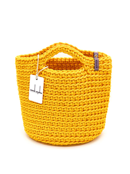 Scandinavian Style Handmade Crochet Tote Bag Sunflower