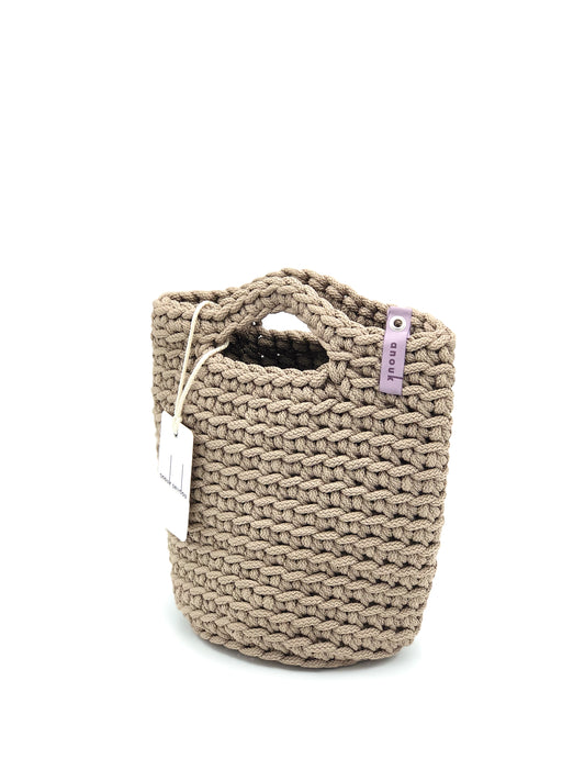 Tote Bag Scandinavian Style Taupe  Size MINI