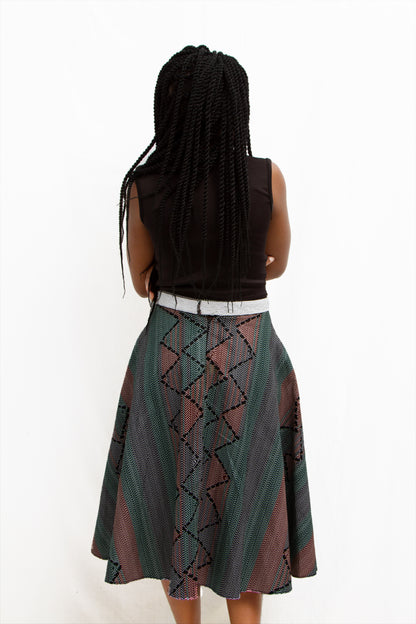 African Wax Skirt