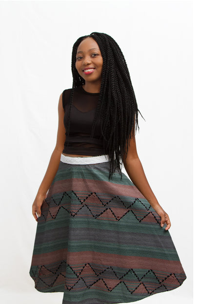 African Wax Skirt