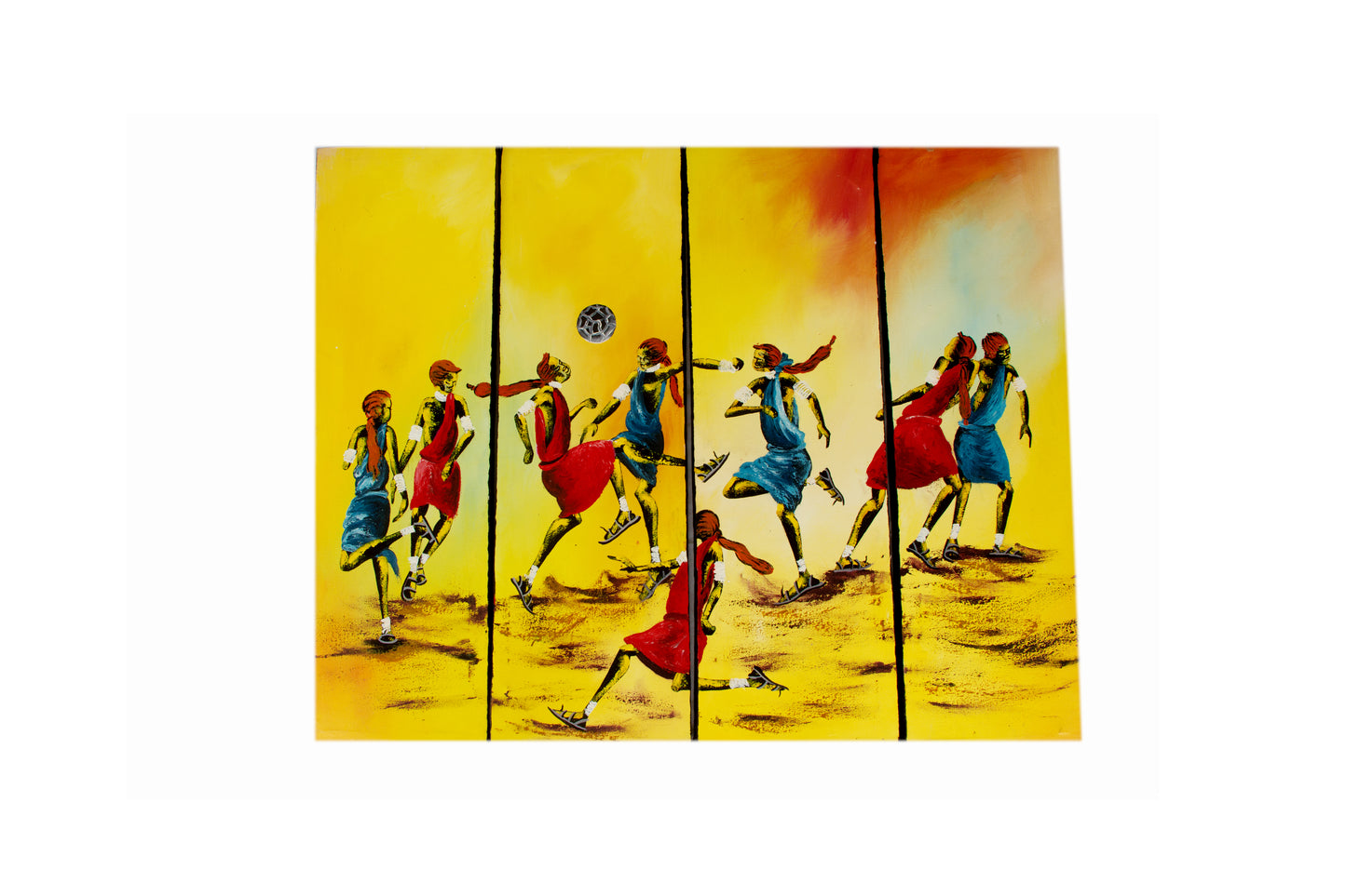 Sport Art painting, Tinga Tinga art, Masai kisu