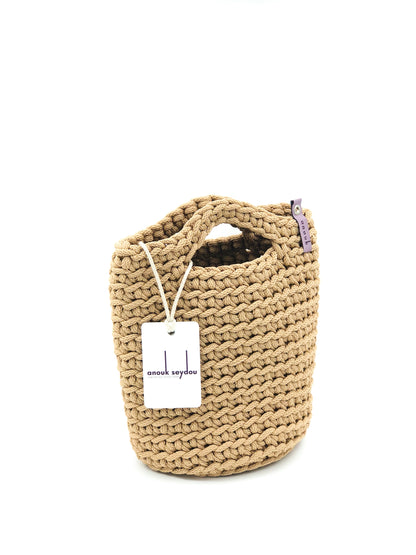 Tote Bag Scandinavian Style White Coffee Size MINI