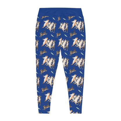 Cat Mom Plus Size Leggings One of a Kind Gift - Unique Workout Activewear tights for Mom fitness, Mothers Day, Girlfriend Christmas Gift
