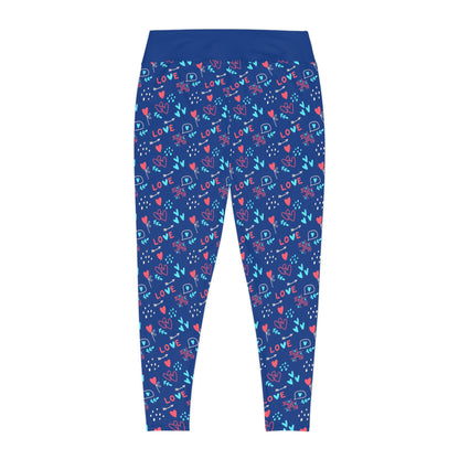 Valentines Day Gift For Her Plus Size Leggings . One of a Kind Workout Activewear tights for Mothers Day, Girlfriend, Gift for Her