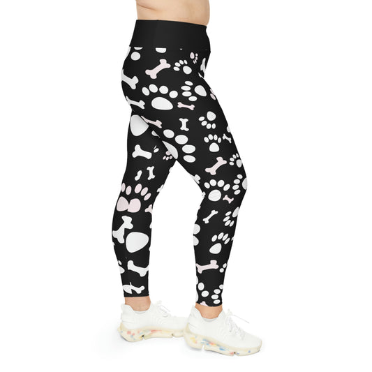 Dog Mom Plus Size Leggings One of a Kind Gift - Unique Workout Activewear tights for Mom fitness, Mothers Day, Girlfriend Christmas Gift
