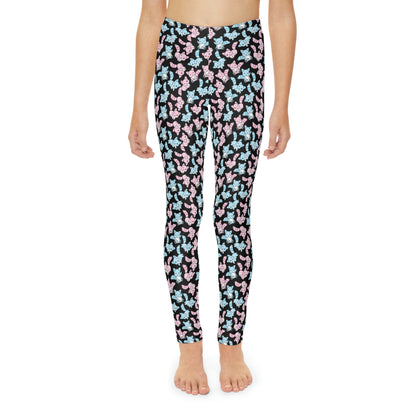 Cat Lovers Pawsome Cute Youth Leggings, One of a Kind Gift - Workout Activewear tights for kids, Granddaughter, Niece Christmas Gift