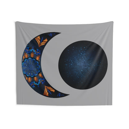Moon Phase Tapestry Contemporary Home Decor . Galaxy Wall Hanging Art for Baby Nursery, Dorm room, Coastal Home . Housewarming Gift