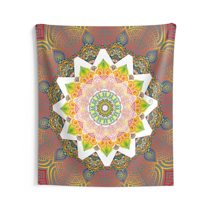 Mandala Tapestry for Contemporary Home Decor . Inspirational Wall Hanging Art for Baby Nursery, Dorm room, Coastal Home . Housewarming Gift