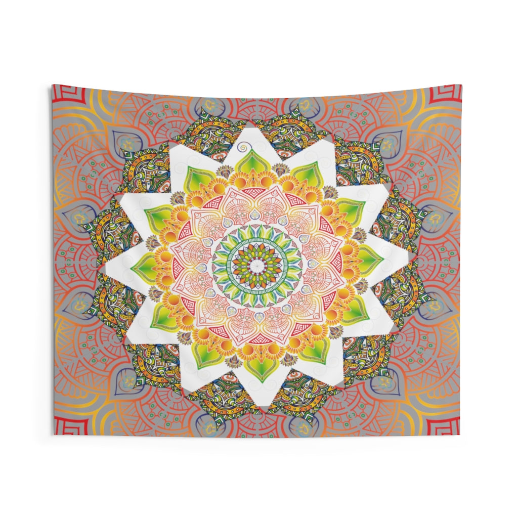 Mandala Tapestry for Contemporary Home Decor . Inspirational Wall Hanging Art for Baby Nursery, Dorm room, Coastal Home . Housewarming Gift