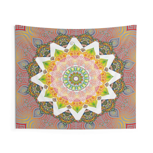 Mandala Tapestry for Contemporary Home Decor . Inspirational Wall Hanging Art for Baby Nursery, Dorm room, Coastal Home . Housewarming Gift