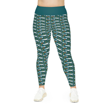 Construction Tools Plus Size Leggings One of a Kind Unique Workout Activewear tights for Mom fitness, Mothers Day, Girlfriend Christmas Gift