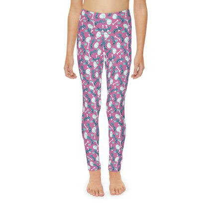 Dinosaur Trex Jurassic Park Youth Leggings,  One of a Kind Gift - Unique Workout Activewear tights for  kids , Daughter, Niece  Christmas Gift