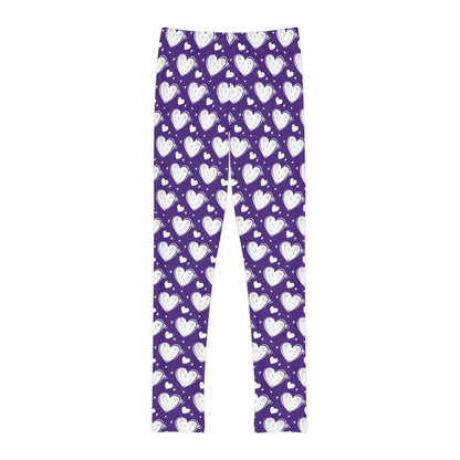 Valentine Cute Summer Youth Leggings, One of a Kind Gift - Workout Activewear tights for kids, Granddaughter, Niece Christmas Gift