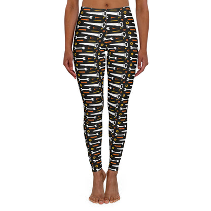 Construction Plus Size Leggings One of a Kind Workout Activewear for Wife Fitness, Best Friend, mom and me tights, Mothers day , Christmas Gift