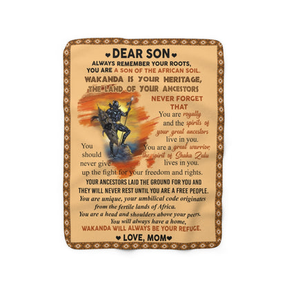 Wakanda Sherpa Fleece Blanket (Son from Mom)
