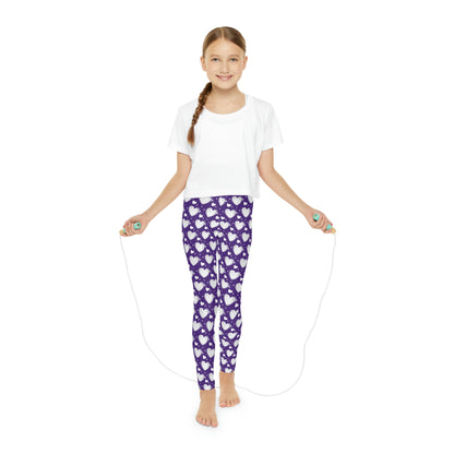 Valentine Cute Summer Youth Leggings, One of a Kind Gift - Workout Activewear tights for kids, Granddaughter, Niece Christmas Gift