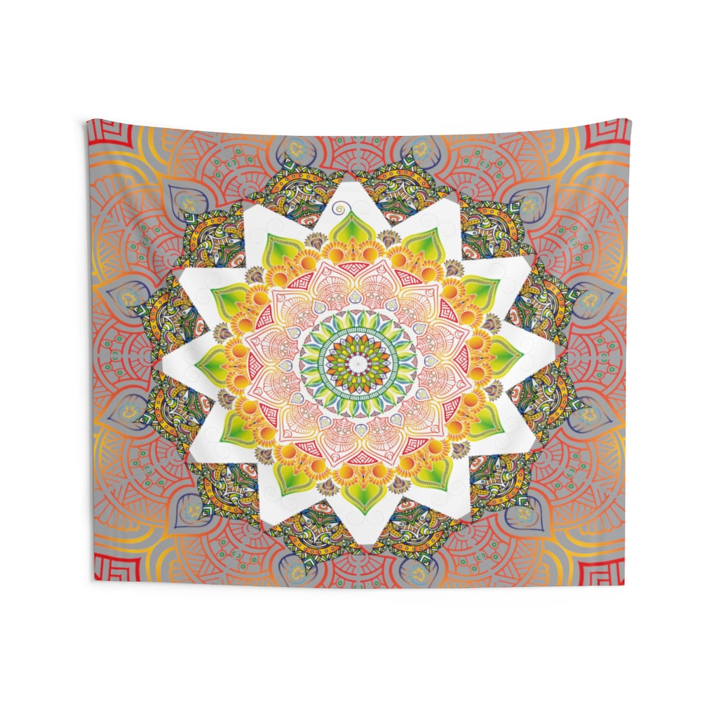Mandala Tapestry for Contemporary Home Decor . Inspirational Wall Hanging Art for Baby Nursery, Dorm room, Coastal Home . Housewarming Gift