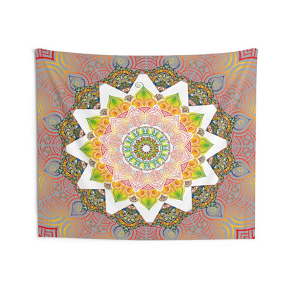 Mandala Tapestry for Contemporary Home Decor . Inspirational Wall Hanging Art for Baby Nursery, Dorm room, Coastal Home . Housewarming Gift