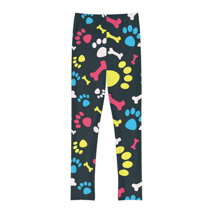 Dog Lovers Youth Leggings,  One of a Kind Gift - Unique Workout Activewear tights for  kids fitness, Daughter, Niece  Christmas Gift