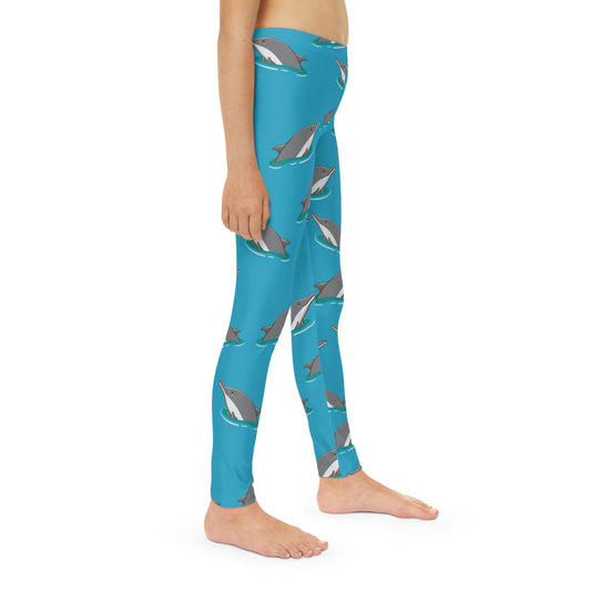 Dolphin, Ocean, Beach Youth Leggings,  One of a Kind Gift - Unique Workout Activewear tights for  kids fitness, Daughter, Niece  Christmas Gift