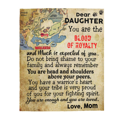 Wakanda Royalty Velveteen Plush Blanket (Daughter from Mom)