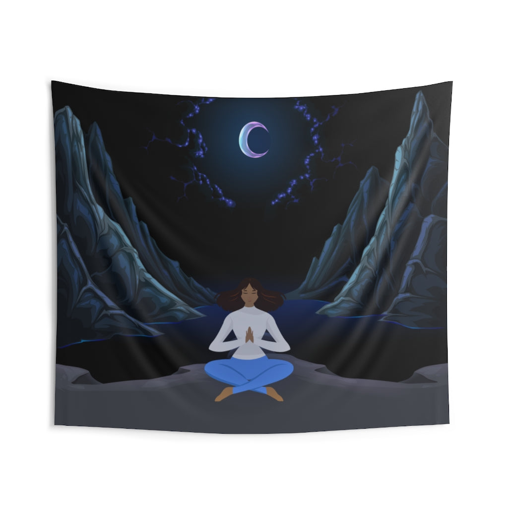 Yoga Galaxy Tapestry Contemporary Home Decor . Galaxy Wall Hanging Art for Baby Nursery, Dorm room, Coastal Home . Housewarming Gift