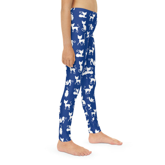 Cat Lovers Youth Leggings,  One of a Kind Gift - Unique Workout Activewear tights for  kids Fitness , Daughter, Niece  Christmas Gift
