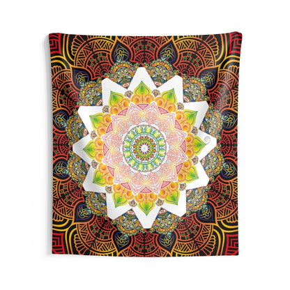 Mandala Tapestry for Contemporary Home Decor . Inspirational Wall Hanging Art for Baby Nursery, Dorm room, Coastal Home . Housewarming Gift