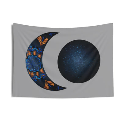 Moon Phase Tapestry Contemporary Home Decor . Galaxy Wall Hanging Art for Baby Nursery, Dorm room, Coastal Home . Housewarming Gift