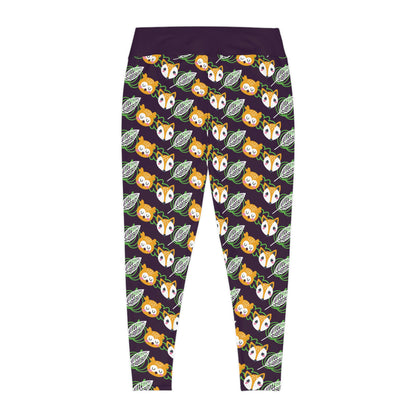 Fox animal kingdom, Safari Plus Size Leggings One of a Kind Gift - Unique Workout Activewear tights for Mom fitness, Mothers Day, Girlfriend Christmas Gift