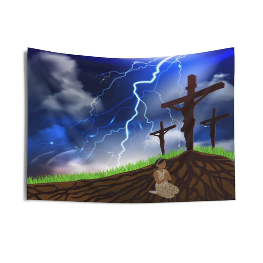 Christian Tapestry Contemporary Home Decor . Galaxy Wall Hanging Art for Baby Nursery, Dorm room, Coastal Home . Housewarming Gift