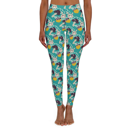 Magic Mushrooms cottagecore, Psychedelic Women Leggings, One of a Kind - Unique Workout Activewear tights ,Mothers Day, Wife Christmas Gift