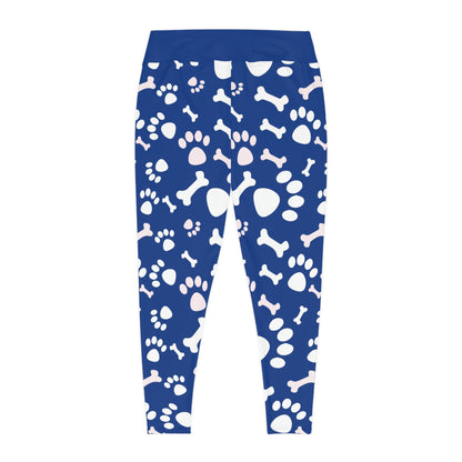Dog Mom Plus Size Leggings One of a Kind Gift - Unique Workout Activewear tights for Mom fitness, Mothers Day, Girlfriend Christmas Gift