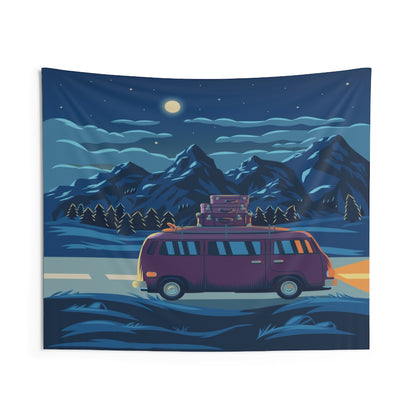 Camper Tapestry for Contemporary Home Decor . Inspirational Wall Hanging Art for Baby Nursery, Dorm room, Coastal Home . Housewarming Gift