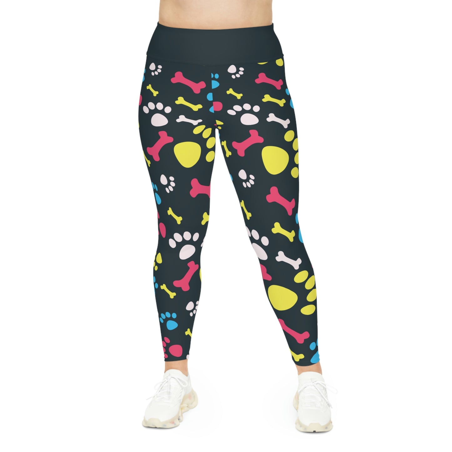 Dog Mom Plus Size Leggings One of a Kind Gift - Unique Workout Activewear tights for Mom fitness, Mothers Day, Girlfriend Christmas Gift