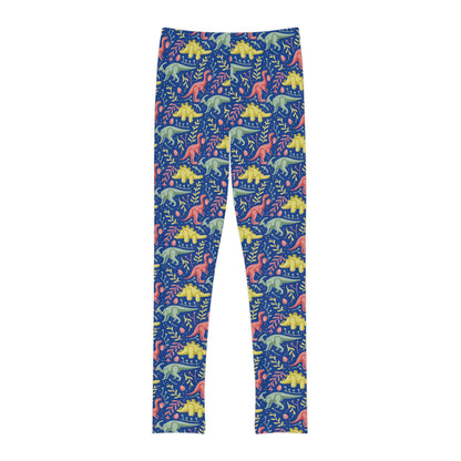 Dinosaur Trex Jurassic Park Youth Leggings, One of a Kind Gift - Unique Workout Activewear tights for kids , Daughter, Niece Christmas Gift