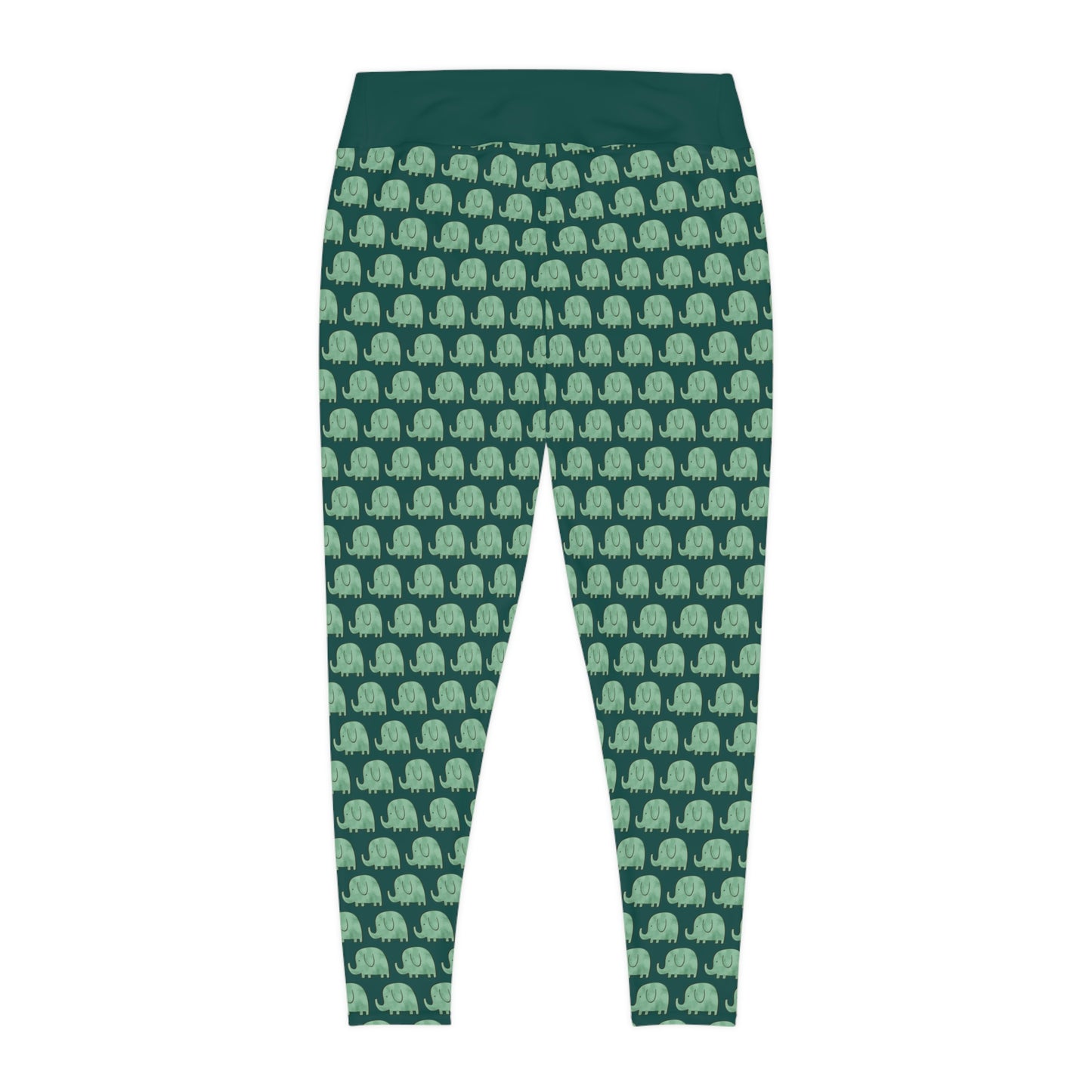 Elephant Safari animal Plus Size Leggings One of a Kind Unique Workout Activewear tights for Mom fitness, Mothers Day, Girlfriend Christmas Gift
