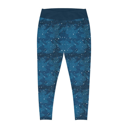 Dolphin, Ocean Beach Plus Size Leggings, One of a Kind Gift - Unique Workout Activewear tights forWife fitness, Mother, Girlfriend Christmas Gift
