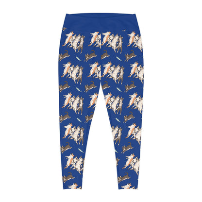 Cat Mom Plus Size Leggings One of a Kind Gift - Unique Workout Activewear tights for Mom fitness, Mothers Day, Girlfriend Christmas Gift