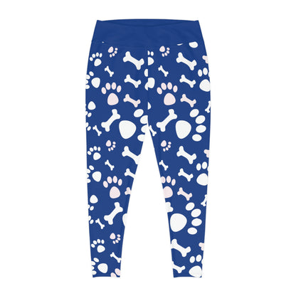 Dog Mom Plus Size Leggings One of a Kind Gift - Unique Workout Activewear tights for Mom fitness, Mothers Day, Girlfriend Christmas Gift