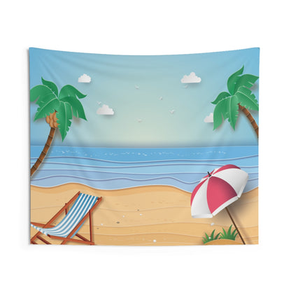Beach Tapestry for Contemporary Home Decor . Inspirational Wall Hanging Art for Baby Nursery, Dorm room, Coastal Home . Housewarming Gift
