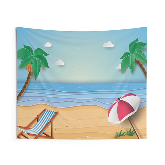 Beach Tapestry for Contemporary Home Decor . Inspirational Wall Hanging Art for Baby Nursery, Dorm room, Coastal Home . Housewarming Gift