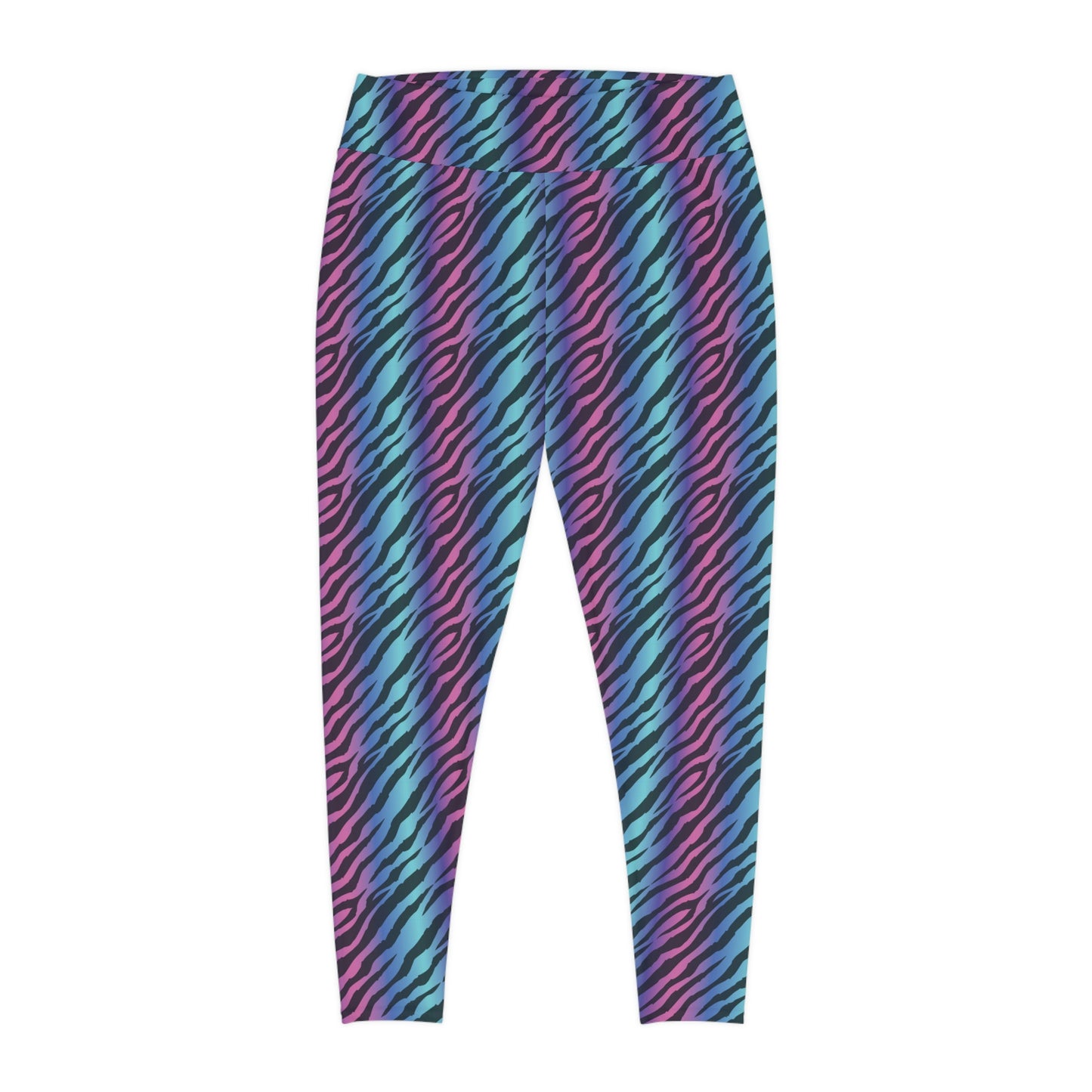 Zebra Print Plus Size Leggings One of a Kind Gift - Unique Workout Activewear tights for Mom fitness, Mothers Day, Girlfriend Christmas Gift