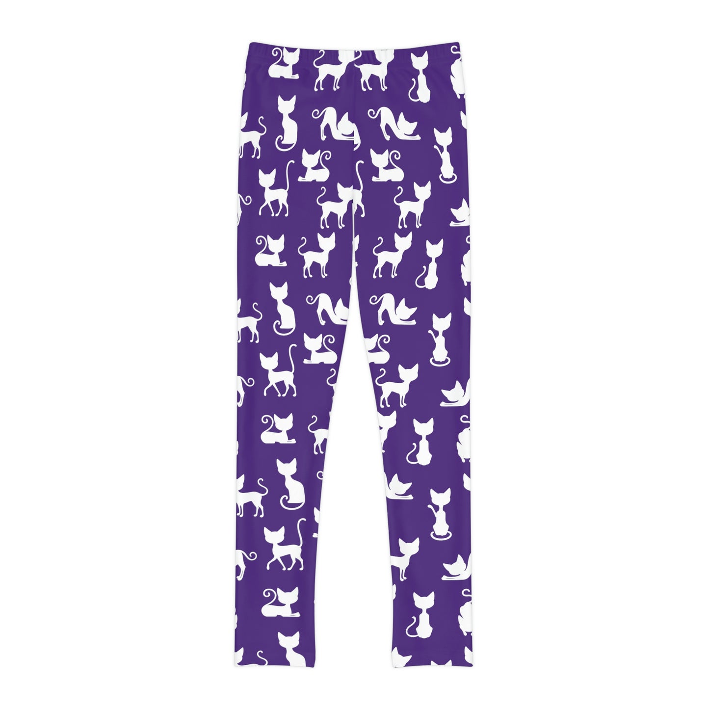 Cat Lovers Cute Summer Youth Leggings, One of a Kind Gift - Workout Activewear tights for kids, Granddaughter, Niece Christmas Gift
