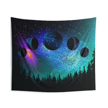 Moon Phase Contemporary Home Decor . Galaxy Wall Hanging Art for Baby Nursery, Dorm room, Coastal Home . Housewarming Gift