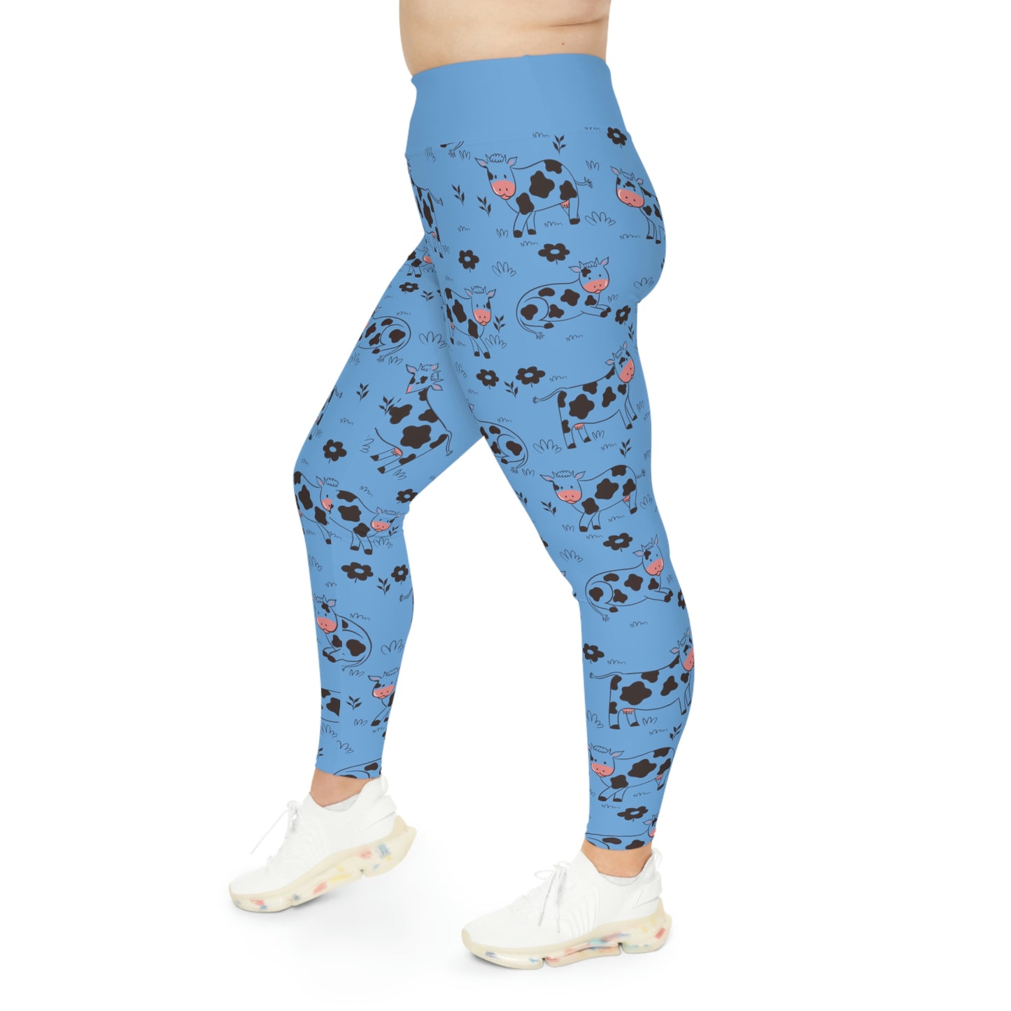 Cow Farm animal Plus Size Leggings One of a Kind Unique Workout Activewear tights for Mom fitness, Mothers Day, Girlfriend Christmas Gift