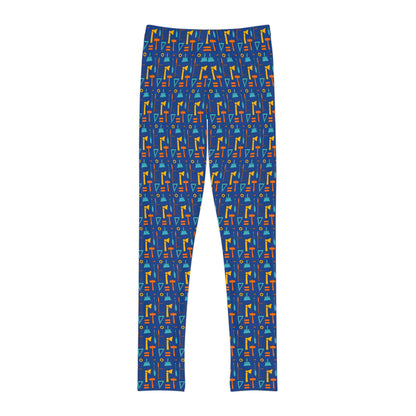 Construction tools Youth Leggings,  One of a Kind Gift - Unique Workout Activewear tights for  kids Fitness , Daughter, Niece  Christmas Gift