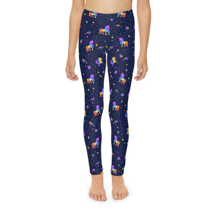 Unicorn Rainbows animal kingdom, Safari Youth Leggings, One of a Kind Gift - Unique Workout Activewear tights for kids, Daughter, Niece Christmas Gift