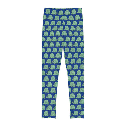 Elephant animal kingdom, Safari Youth Leggings,  One of a Kind Gift - Unique Workout Activewear tights for kids, Daughter, Niece  Christmas Gift
