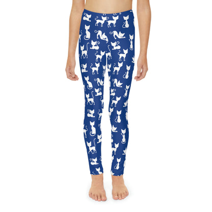 Cat Lovers Youth Leggings,  One of a Kind Gift - Unique Workout Activewear tights for  kids Fitness , Daughter, Niece  Christmas Gift